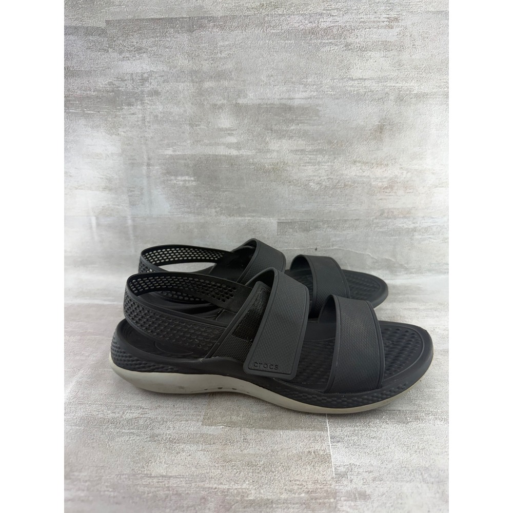 Crocs LiteRide 360 Sandals Women Sz 7 Black Grey Comfort Strappy 206711 - Picture 7 of 11